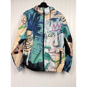 Members Only x Jean-Michel Basquiat Windbreaker Jacket Multicolor Men's Small